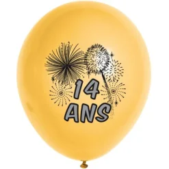 10 Ballons de Baudruche multicolore  14 ans
