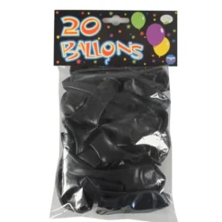 20 Ballons de Baudruche Unis Noirs