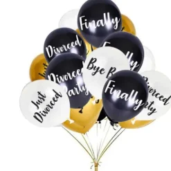 8 ballons en latex - 30 cm - Fête du divorce