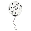 6 Ballons en latex Confettis avec ruban - 45 cm - Couleur au Choix