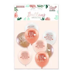 8 ballons en latex - Diamètre 30 cm - Collection EVJF Party