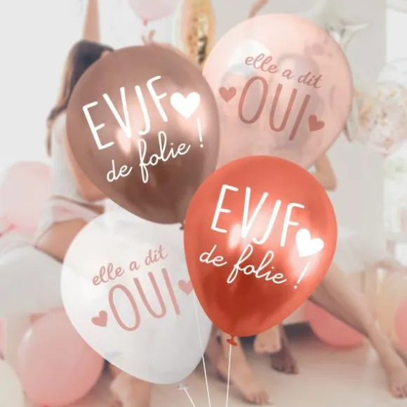 8 ballons en latex - Diamètre 30 cm - Collection EVJF Party
