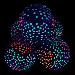 10 ballons fluo néon pour lumière noire en latex - 30 cm