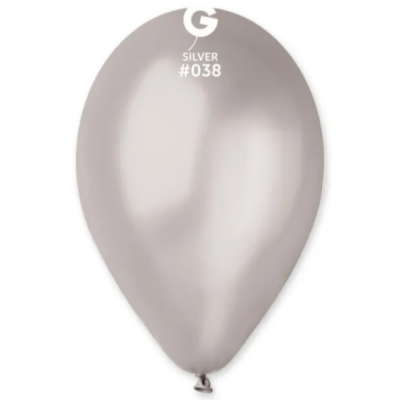 50 Ballons Métallisés Argenté - 30 cm