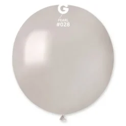 10 Ballons Métallisés - 48 cm - Couleur Perle
