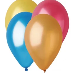10 ballons métallisés en latex - 30 cm - Couleur Multicolore