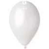 100 ballons métallisés en latex - 30 cm - Couleur Blanc