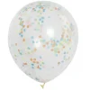 6 Ballons multicolores à confettis