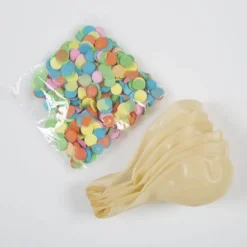 6 Ballons multicolores à confettis