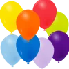 10 ballons multicolores en latex - Diamètre 25 cm