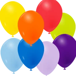 10 ballons multicolores en latex - Diamètre 25 cm