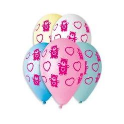 10 Ballons Ourson - 30 cm - Couleurs Assorties