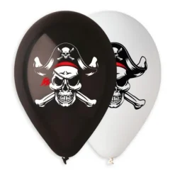 10 Ballons Pirate - 30 cm - Couleurs Assorties