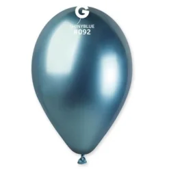 5 Ballons Shiny - 33 cm - Couleur Bleu