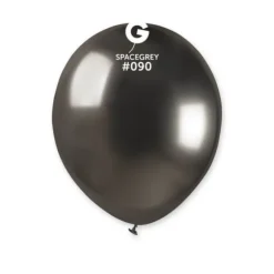 50 Ballons Shiny - 13 cm - Couleur Gris Sidéral