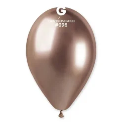 5 Ballons Shiny - 33 cm - Couleur Rose Gold