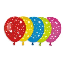 10 Ballons "Étoile" - 30 cm - Couleur Multicolore