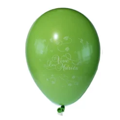10 Ballons Vive les Mariés Couleur Vert Tilleul
