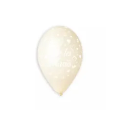 10 Ballons " Vive les mariés " Ivoire