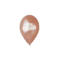 10 Ballons " Vive les mariés " - Rose Gold