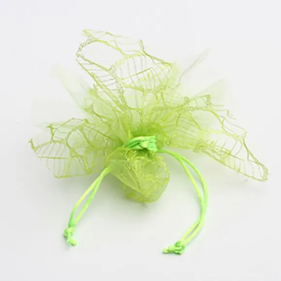 6 Ballotins en Tulle et Organdi "Julia" - Vert Anis