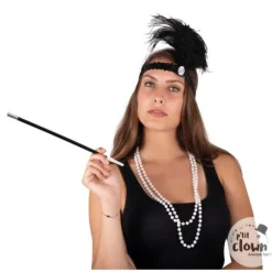 Bandeau, collier et fume-cigarette pour Charleston