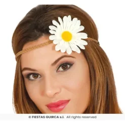 Bandeau tressé d'hippie avec fleur