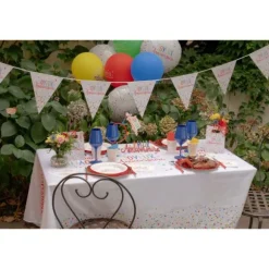 Banderole de 7 fanions "Joyeux Anniversaire" - 3 m - Collection Anni' Festy
