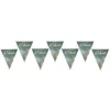Banderole de 7 fanions "Vive la Retraite" en carton - 3 m - Collection Retraite Dorée - Couleur au choix