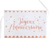 Banderole Joyeux Anniversaire - Métal Rose Gold