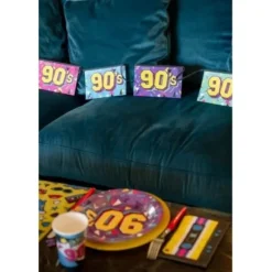 Banderole 90's multicolore 5m - Années 90