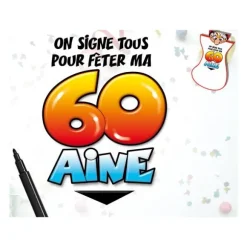 Bavoir "On signe tous pour fêter ma 60aine"