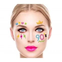 Bijoux adhésifs pour visage - Années 90