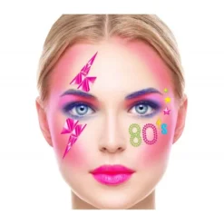 Bijoux adhésifs pour visage - Années 80