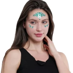 Bijoux adhésifs pour visage - Diadème Bleu