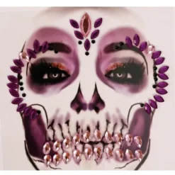 Bijoux Adhésifs Visage - Tête de mort