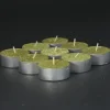 Blister de 9 Bougies Chauffe-Plat Texturées - Paillettes - Or