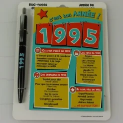 Bloc-notes et Stylo Année de naissance 1995