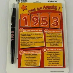 Bloc-notes et Stylo Année de naissance 1953