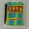 Bloc-notes et Stylo Année de naissance 1978