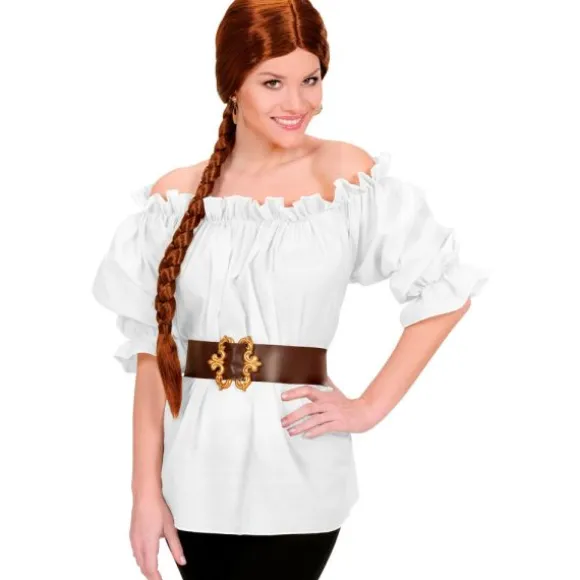 Blouse blanche médiévale pour femme - Taille au choix