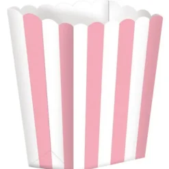 5 boites à pop-corn rayées - Couleur au choix
