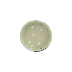 8 bols en carton - Diamètre 13,5 cm - Collection Baptême Blanc et Or - Couleur au choix