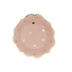 8 bols en carton - Diamètre 13,5 cm - Collection Baptême Blanc et Or - Couleur au choix