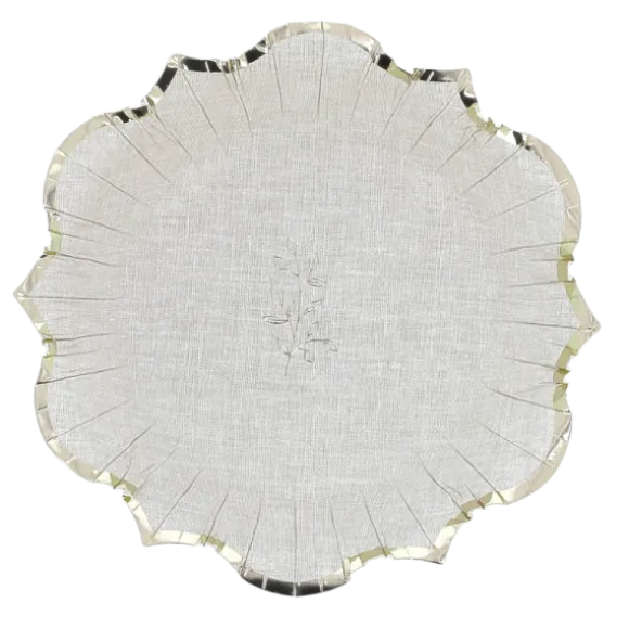 8 bols en carton - Diamètre 13,5 cm - Collection Communion Effet Lin et Or