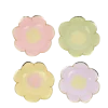 8 bols en forme de fleurs en carton - Diamètre 13,5 cm - Pâques