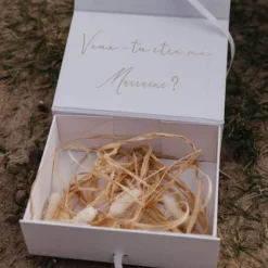 Boîte Cadeau "Veux-tu être ma marraine" - 20 x 15 x 7 cm - Baptême