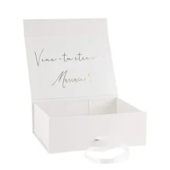 Boîte Cadeau "Veux-tu être ma marraine" - 20 x 15 x 7 cm - Baptême