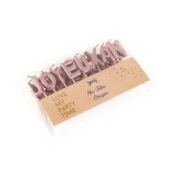Boîte de bougies "Joyeux Anniversaire" - Rose Gold