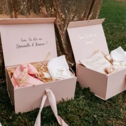 Boîte Veux-tu être ma Demoiselle d'Honneur ? - Blush et Or